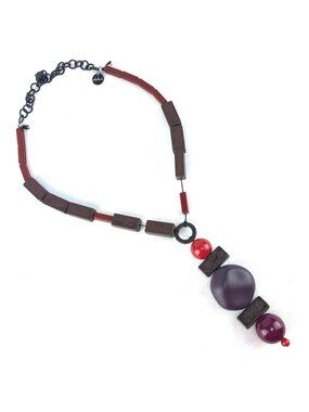 Alisha D Long Chunky Necklace 32" Necklace with 6.5" Tassel Made in Italy